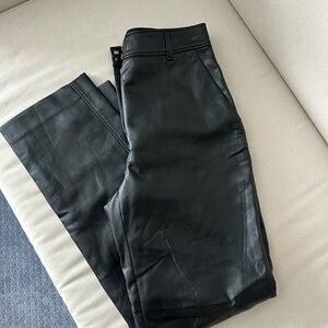 Babaton Black Vegan Leather Agency Pant